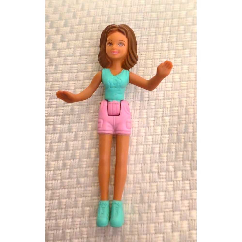 Vintage Mattel Poseable Doll Teal Pink Articulated Waist 2003 McDonald's Toy
